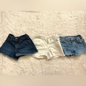 Cat & Jack Kids Denim and White Shorts Set size 7